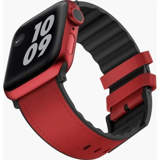 Viva Madrid Ventrux Leather Strap for Apple Watch 42/44/45mm - red